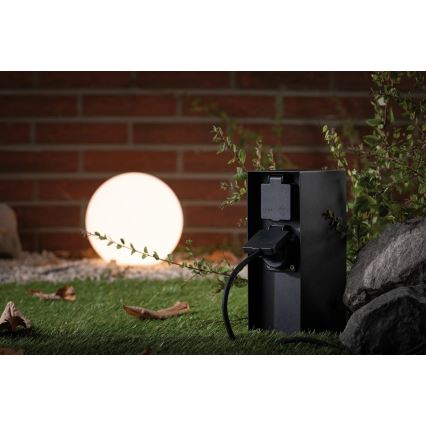 Paulmann 94314 - Utomhusuttagskolonn med timer 2Z SCHUKO