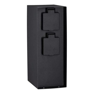 Paulmann 94315 -Kolumn med eluttag för utomhusbruk med skymningssensor RIO 3Z SCHUKO 230V IP44