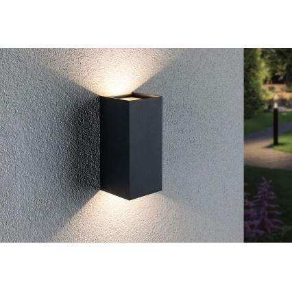 Paulmann 94325 - 2xLED/6,5W IP44 Utomhus vägglampa FLAME 230V