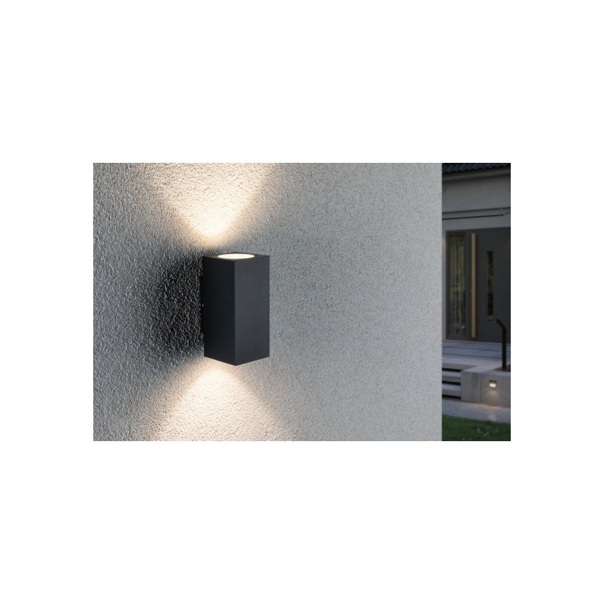 Paulmann 94328 - 2xLED/2,8W IP44 Utomhus Väggbelysning FLAME 230V antracit