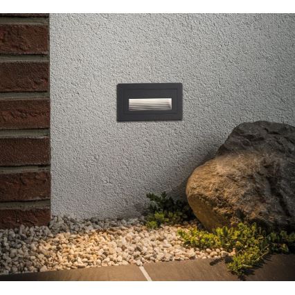 Paulmann 94383 - LED/4W IP44 Inbyggd utomhusbelysning LONG 230V