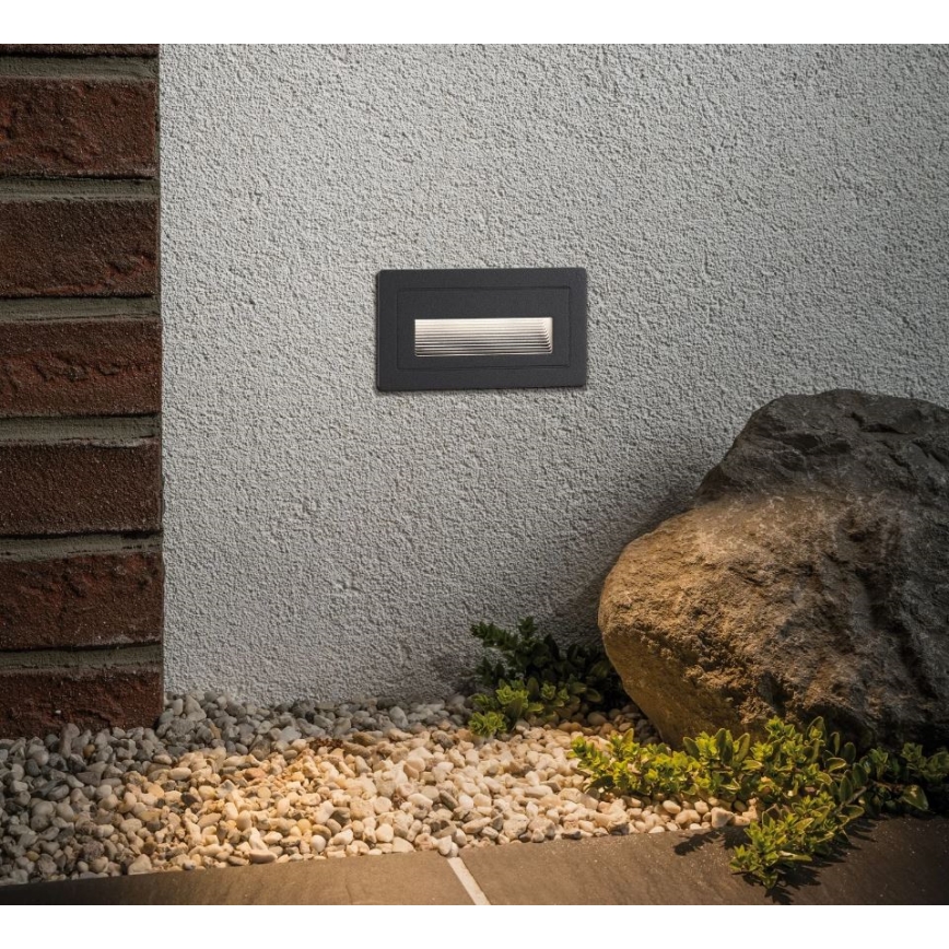 Paulmann 94383 - LED/4W IP44 Inbyggd utomhusbelysning LONG 230V