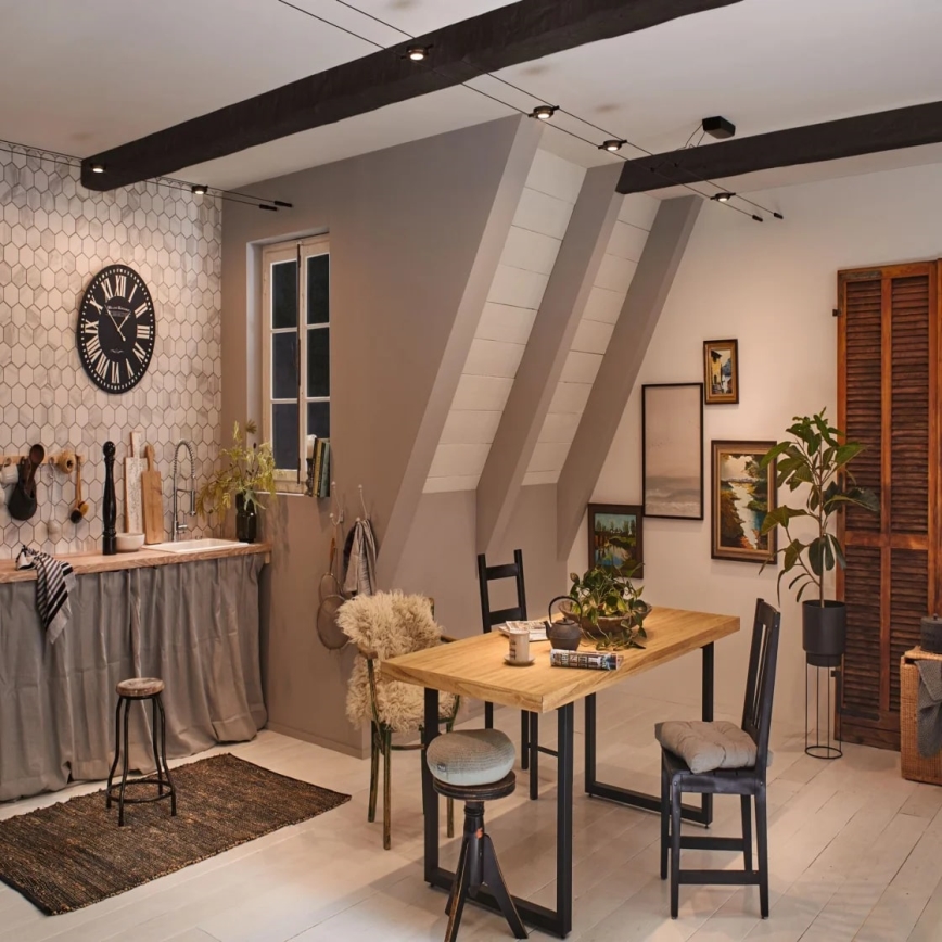 Paulmann 94418 - SET 5xLED/4,5W Spotlights för wire system ROUNDMAC 230V svart