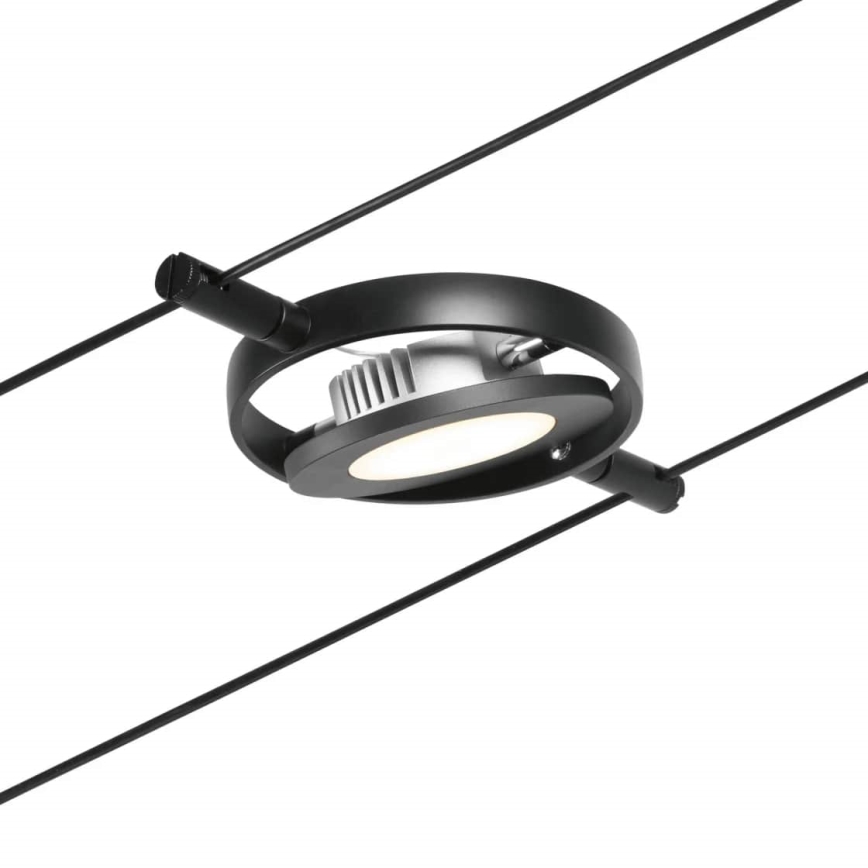 Paulmann 94418 - SET 5xLED/4,5W Spotlights för wire system ROUNDMAC 230V svart