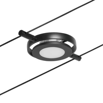 Paulmann 94418 - Set med 5x LED/4,5W Komplett vajersystem ROUNDMAC 230V svart