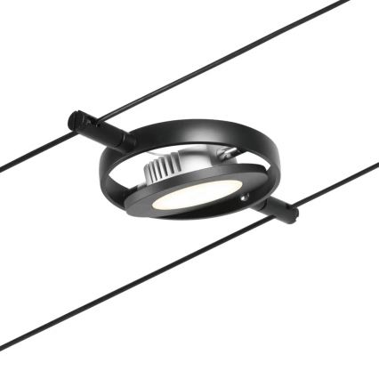 Paulmann 94418 - Set med 5x LED/4,5W Komplett vajersystem ROUNDMAC 230V svart