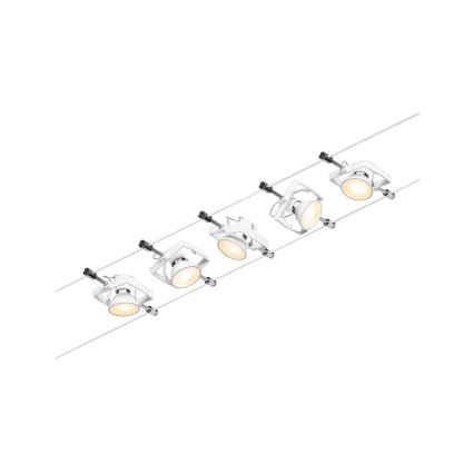 Paulmann 94432 - Sats 5xGU5,3/10W Komplett vajersystem MAC 230V vit