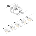 Paulmann 94432 - SET 5xGU5,3/10W Spotlights för MAC 230V vajersystem vit