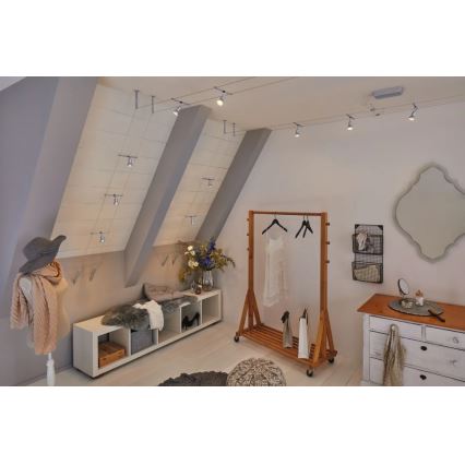 Paulmann 94442 - SET 5xGU5,3/10W Spotlights för trådsystem SALT 230V matt krom