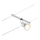 Paulmann 94443 - 1xGU5,3/10W spotlight för vajersystem SALT 12V mattkrom