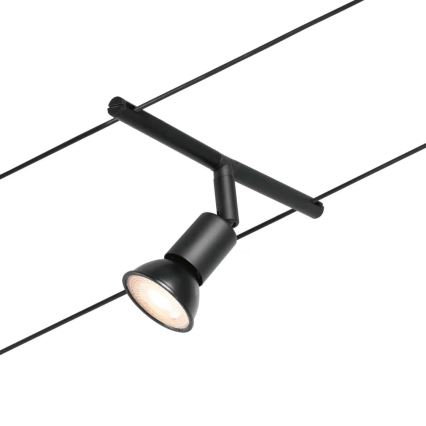 Paulmann 94446 - SET 5xGU5,3/10W Spotlights för trådsystem SALT 230V svart