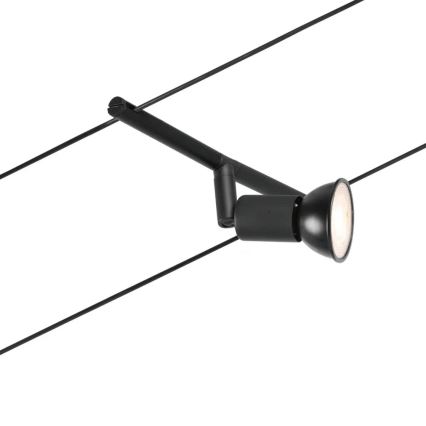 Paulmann 94446 - SET 5xGU5,3/10W Spotlights för trådsystem SALT 230V svart
