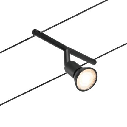 Paulmann 94446 - Set med 5 x GU5,3/10 W Komplett vajersystem SALT 230 V svart