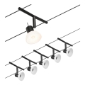 Paulmann 94450 - Komplett set med 5x GU5.3/10W för SHEELA vajersystem 230V, svart