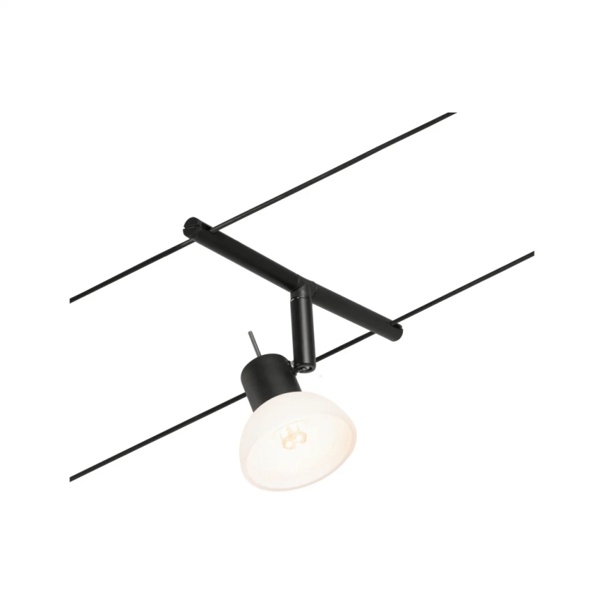 Paulmann 94450 - Komplett set med 5x GU5.3/10W för SHEELA vajersystem 230V, svart