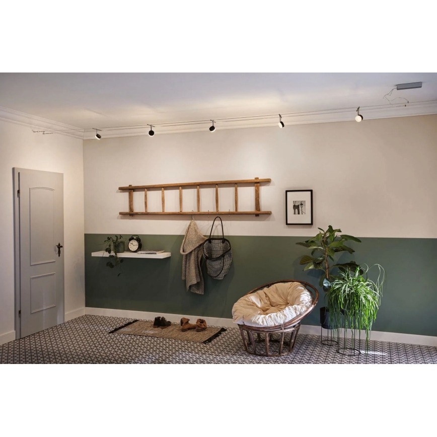 Paulmann 94457 - SATS 5xLED/4W Komplett vajersystem CLEAR 230V svart/glänsande krom