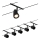 Paulmann 94469 - Set med 5 x GU5,3/10W Komplett kabelsystem CUP 230V svart