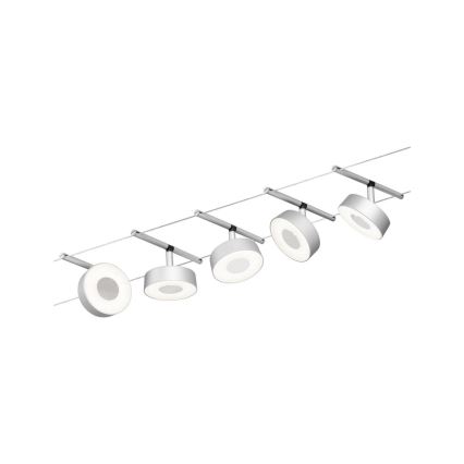 Paulmann 94475 - SET 5xLED/5W Spotlights för CIRCLE vajersystem 230V matt krom
