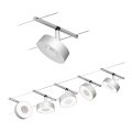 Paulmann 94475 - SATS 5xLED/5W Komplett vajersystem CIRCLE 230V matt krom