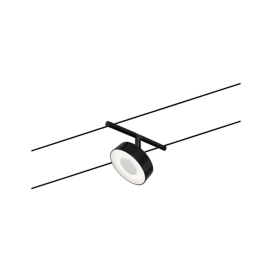 Paulmann 94479 - Komplett vajersystem CIRCLE, set med 5 x 5 W LED-lampor, 230 V, svart
