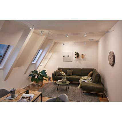 Paulmann 94481 – Set om 5 LED-spotlights, 4,8 W vardera, för vajersystemet FRAME 230 V, matt krom