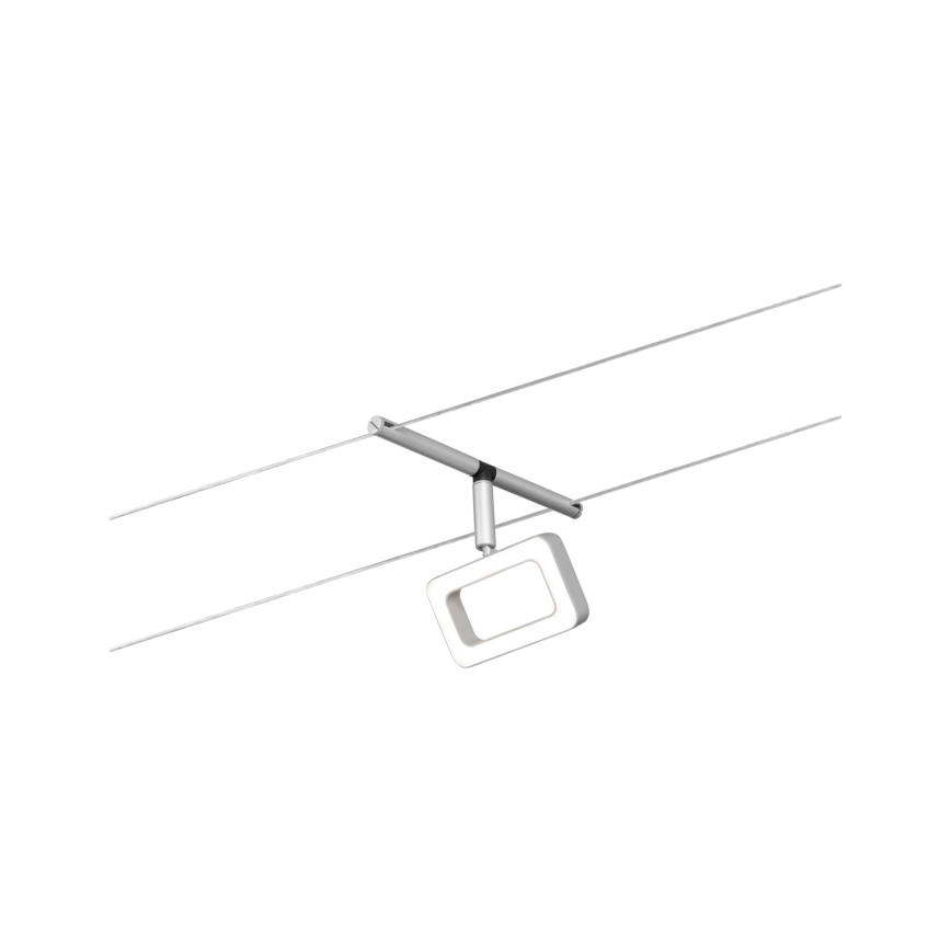 Paulmann 94481 – Set om 5 LED-spotlights, 4,8 W vardera, för vajersystemet FRAME 230 V, matt krom