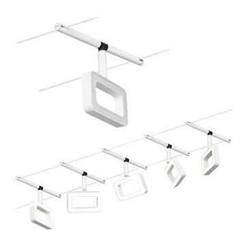 Paulmann 94483 - SET 5xLED/4,8W Komplett vajersystem FRAME 230V vit