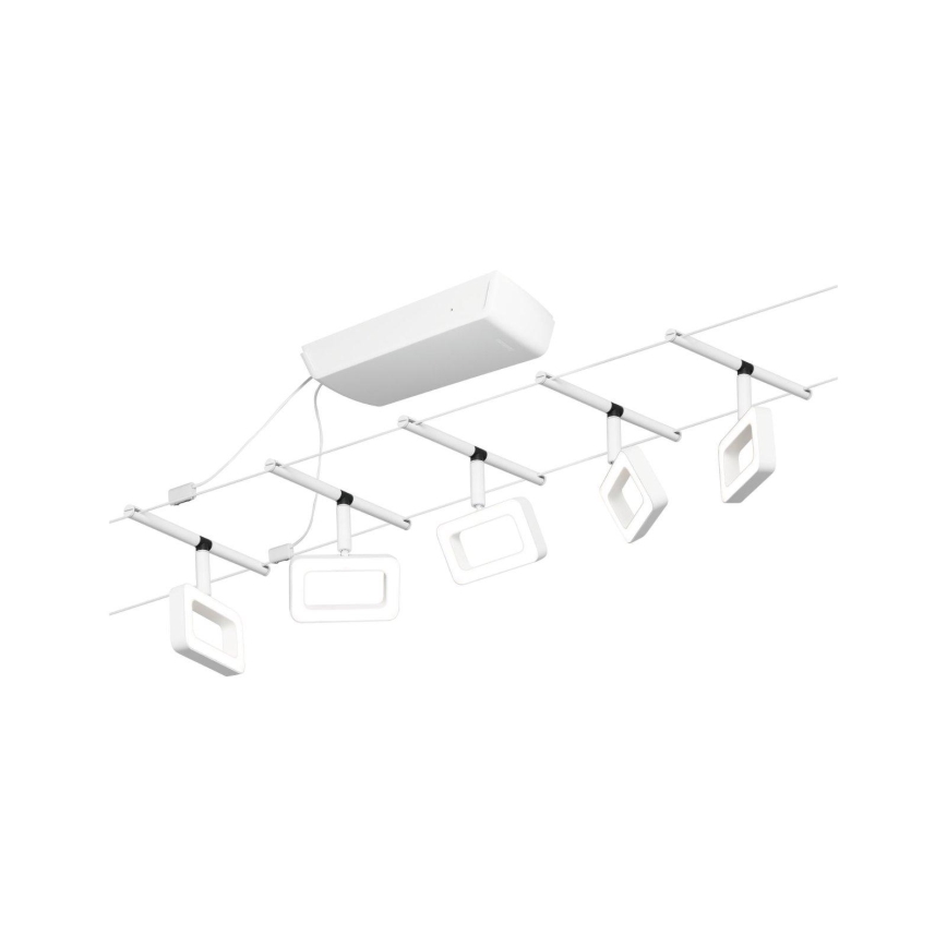 Paulmann 94483 - SET 5xLED/4,8W Komplett vajersystem FRAME 230V vit