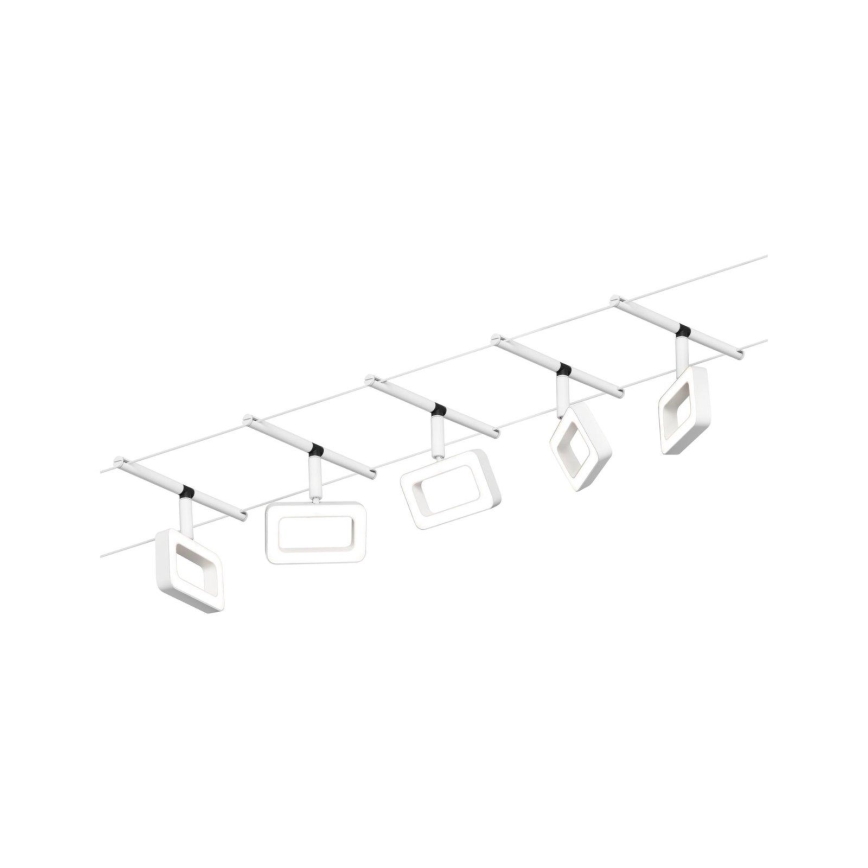 Paulmann 94483 - SET 5xLED/4,8W Komplett vajersystem FRAME 230V vit