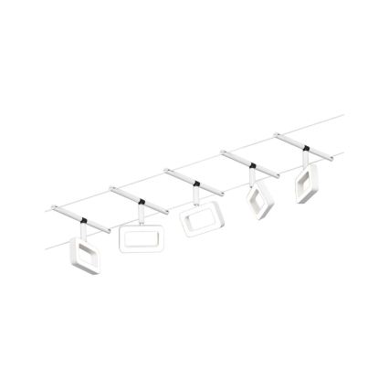Paulmann 94483 - SET 5xLED/4,8W Komplett vajersystem FRAME 230V vit