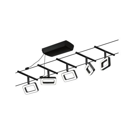 Paulmann 94485 - Set 5xLED/4,8W Komplett vajersystem FRAME 230V, svart