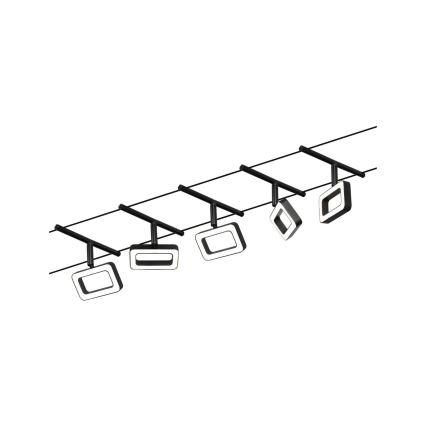 Paulmann 94485 - Set 5xLED/4,8W Komplett vajersystem FRAME 230V, svart