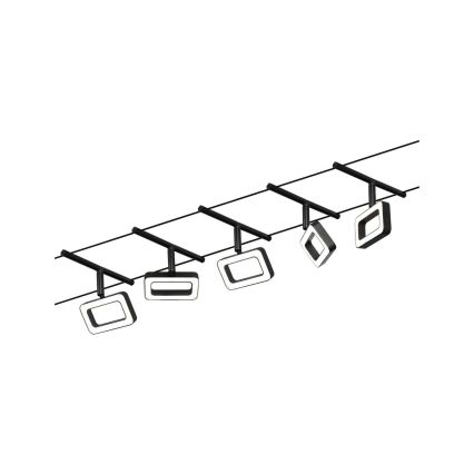 Paulmann 94485 - Set 5xLED/4,8W Komplett vajersystem FRAME 230V, svart