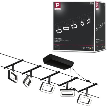 Paulmann 94485 - Set 5xLED/4,8W Komplett vajersystem FRAME 230V, svart