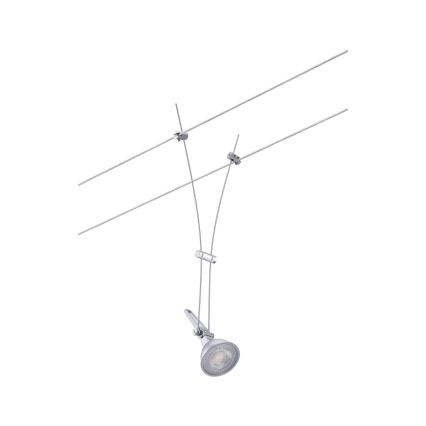Paulmann 94487 - 1xGU5,3/50W Spotlampa för vajersystem COMET 230V matt krom