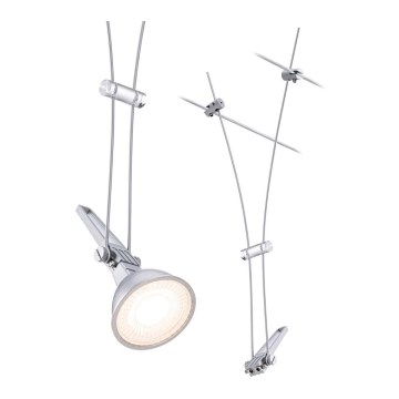 Paulmann 94487 - 1xGU5,3/50W Spotlampa för vajersystem COMET 230V matt krom