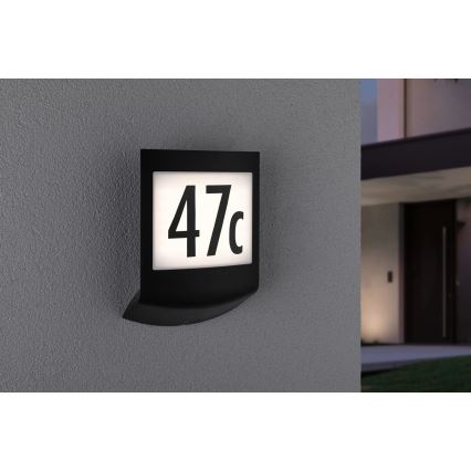 Paulmann 94513 - RGBW LED/8,2W IP44 Dimbar belysning för husnummer med skymningssensor PADEA 230V antracit