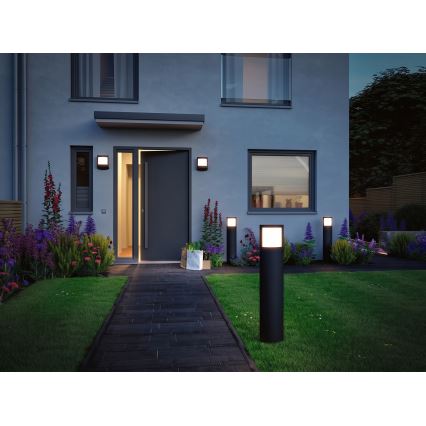 Paulmann 94514 - LED/8,5W IP44 Dimbar utomhuslampa med rörelse- och skymningssensor PADEA 230V antracit