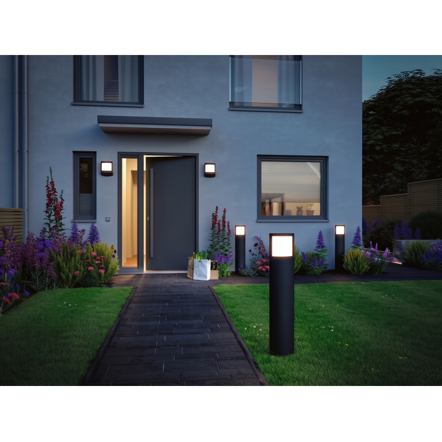 Paulmann 94514 - LED/8,5W IP44 Dimbar utomhuslampa med rörelse- och skymningssensor PADEA 230V antracit