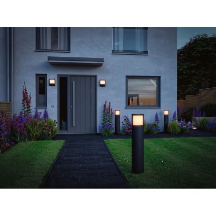 Paulmann 94514 - LED/8,5W IP44 Dimbar utomhuslampa med rörelse- och skymningssensor PADEA 230V antracit