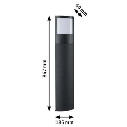 Paulmann 94515 - LED/8,5W IP44 Dimmbar utomhuslampa med rörelse- och skymningssensor PADEA 230V antracitgrå