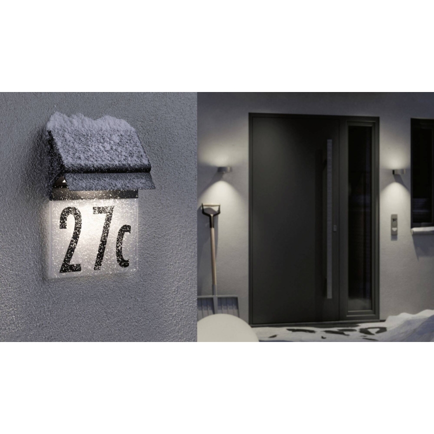 Paulmann 94694 - LED/0,2W IP44 Solärt husnummer NEDA 3,7V 1800 mAh