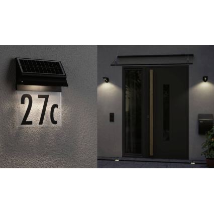 Paulmann 94694 - LED/0,2W IP44 Solärt husnummer NEDA 3,7V 1800 mAh