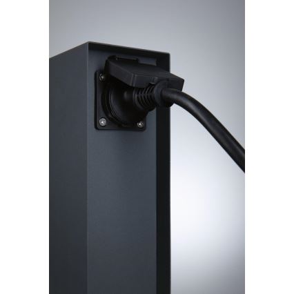 Paulmann 94700 - Utomhus eluttagstolpe RIO 2Z SCHUKO 230V IP44