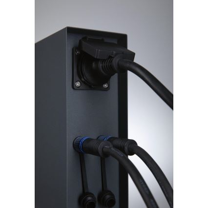 Paulmann 94700 - Utomhus eluttagstolpe RIO 2Z SCHUKO 230V IP44