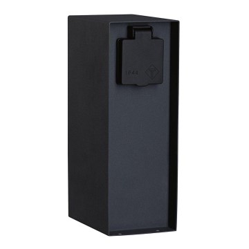 Paulmann 94701 -Kolumn med eluttag för utomhusbruk med skymningssensor RIO 2Z SCHUKO 230V IP44