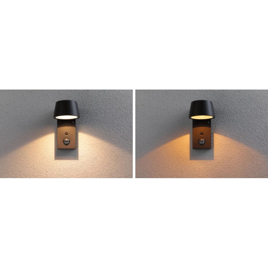 Paulmann 94714 - LED/6W IP44 Utomhus vägglampa med sensor CAPERA 230V 2200/3000K