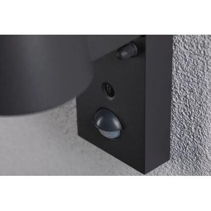 Paulmann 94714 - LED/6W IP44 Utomhus vägglampa med sensor CAPERA 230V 2200/3000K