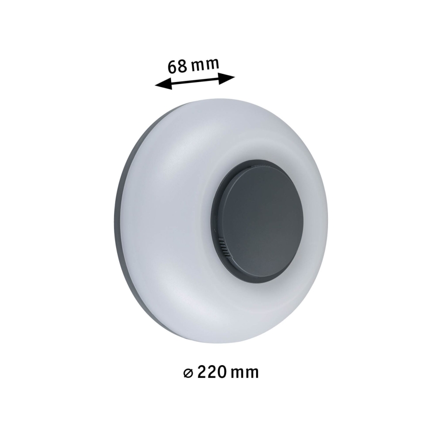 Paulmann 94955 - LED/20,5W IP65 Dimbart utomhusväggarmatur AUREVA 230V 2200/3000/4000K antracit