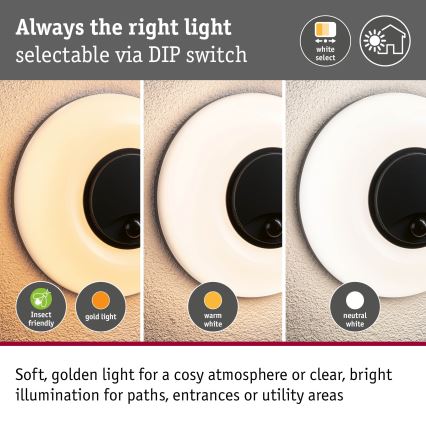 Paulmann 94956 - LED/20,5W IP65 Dimbart utomhusväggarmatur med rörelse- och skymningssensor AUREVA 230V 2200/3000/4000K antracit